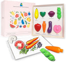 R&DLanci Toddler Crayons 8 Count, Non Toxic Washable Crayons for Toddlers, Unbreakable Easy-Grip Vegetable & Fruit Shaped Crayon for Little Hands, Toddler Coloring Art Christmas Gift by TinyTreasures Baby Boutique