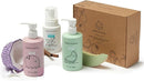 Dabble & Dollop Beachy Bundle, Natural Bubble Bath, Body Wash, Shampoo for Kids, USA-Made, Paraben & Sulfate Free, Vegan, Gluten-Free, Tear-Free, Honeydew Melon, Vanilla & Coconut (Set of 3) by TinyTreasures Baby Boutique