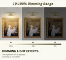 Wireless Picture Lights Rechargeable Gallery Lighting Battery Picture Frame Light with Remote and Timer, Adjustable Art Light for Paintings, Portraits, Antique Bronze Finish 12'' Inch 2W 2700K by CozyNest Decor