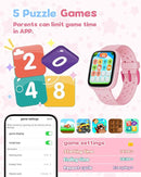Kids Watch for Girls 5-12, Kids Smart Watch Fitness Tracker Pedometer, No Phone Needed, Puzzle Games with Parental Control, IP68 Waterproof, Heart Rate, Sleep Monitor, Step Counter, 80 Sports by TinyTreasures Baby Boutique