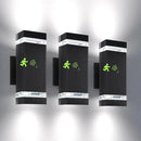Motion Sensor Outdoor Wall Lights, Dusk to Dawn Exterior Light Fixtures with 3 Lighting Modes,Up and Down Porch Lights 5000K Daylight, Waterproof Modern Wall Sconce for House, Patio, Garage by GreenHaven Gardens