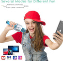 KIDWILL Wireless Bluetooth Karaoke Microphone for Kids, 5-in-1 Portable Handheld Karaoke Mic Speaker Player Recorder with Adjustable Remix FM Radio for Kids Girls Boys Teens Birthday (858-Blue) by TinyTreasures Baby Boutique