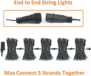 2-Pack Connectable 164FT 400LED Outdoor String Lights Waterproof, Twinkle Lights with 8 Modes, Christmas String Lights Green Wire for Holiday Party Christmas Decorations, Warm White by GreenHaven Gardens