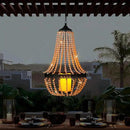 Hanging Candle Lantern, 27” Battery Operated Modern Clear Acrylic Crystal Chandeliers with Flickering Yellow Led Candle Light S Hooks for Garden, Backyard, Gazebo, Room Indoor Outdoor Decor by GreenHaven Gardens