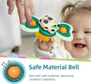 LiKee Strong Suction Cup Fidget Rotating Sensory Bath Toys for Baby 12 18 Months Airplane Car Travel Table & Window Toys for 1 2 Years Old Toddler Boys and Girls (Panda) by TinyTreasures Baby Boutique