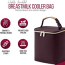 BreastMilk Cooler with Ice Packs and Tote Bags for Nursing, Large Capacity, Waterproof, Fits 9 Baby Bottles Up to 11 oz, Dark Brown by TinyTreasures Baby Boutique