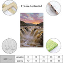 The surging waterfall scenery in the canyon is suitable for posting in the living room bedroom and office landscape posters by CozyNest Decor