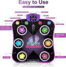 Flooyes Dance Mat Toys for 3-12 Year Old Kids, Electronic Dance Pad with Light-up 6-Button Wireless Bluetooth, Music Dance with 5 Game Modes, Birthday Toys Gifts for 3 4 5 6 7 8 9 10+ Year Old Girls by TinyTreasures Baby Boutique