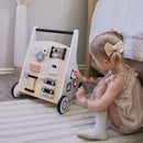 Beright Wooden Baby Walker Push and Pull Learning Activity Walker Kids’ Activity Toy Multiple Activities Center Develops Motor Skills & Stimulates Creativity (Natural) by TinyTreasures Baby Boutique