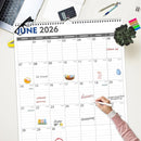 GuassLee Extra Large Wall Calendar 2025, 36"x 24" Jumbo Vertical Wall Planner 2025-2026 from June 2025 to December 2026,19 Months with Julian Dates and Notes for Office School Home Teacher Planning by TinyTreasures Baby Boutique