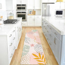 Lahome Pink Washable Runner Rug - 2x6 Non-Slip Throw Hallway Runner Rugs Low-Pile Soft Bedroom Kitchen Runner Rug Boho Botanical Print Carpet Runner for Laundry Room Entryway Bathroom Living Room by TinyTreasures Baby Boutique