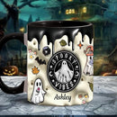 Custom Halloween Coffee Mug with Names, Pumpkin Coffee Cup, Personalized Ghost Ceramic Coffee Mug, Spooky Vibes Trick Or Treat Halloween Accent Mug, Spooky Season Gift for Women Men 11 Oz by TinyTreasures Baby Boutique