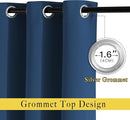 NICETOWN Blackout Window Curtains and Drapes - Thermal Insulated Solid Grommet Top Blackout Panels/Draperies for Kid's Room (Moroccan Blue, 1 Pair, 52 x 63 Inch) by TinyTreasures Baby Boutique