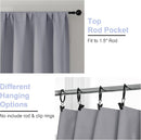 Simplebrand Ava Silver Grey Short Blackout Curtains for Bedroom 45 Inches Long 2 Panels, Solid Thermal Insulated, Energy Saving Window Treatment Curtains Blackout Drapes, W40 x L45 Inch, Silver Grey by TinyTreasures Baby Boutique