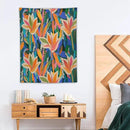ICMOLYYENLO Boho Green Leaves Tapestry, Mid Century Abstract Tropical Palm Leaves Modern Minimalist Geometric Wall Hanging, Neutral Home Decor Art for Living Room Bedroom Dorm 60x60 Inch by CozyNest Decor