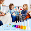 Fabbay 24 Pcs 8 Note Hand Bells Set Musical Handbells for Kids Colorful Diatonic Metal Bells Toy Percussion for Kids Toddlers Children Musical Teaching Church Chorus Wedding Family Birthday Party by TinyTreasures Baby Boutique