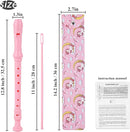 Recorder Instrument for Beginner Kids Adults,8-Hole Soprano Descant Recorder Music Flute with with Cleaning Rod & Leather Case For School Student Home Entertainment(4-Pink Unicorn Flamingo) by TinyTreasures Baby Boutique