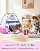Kids Play Tent, Pop Up Play Tent Dessert Theme with Complete Toy Set, Play Toys Play Set for Kids Indoor Outdoor Pretend Play by TinyTreasures Baby Boutique