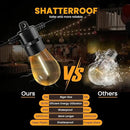 208FT(196+12) Solar String Lights Outdoor Waterproof, Solar Powered Patio Light with 60+3 Dimmable S14 Edison Bulbs Shatterproof & Remote Control, Solar String Lights for Outside Garden Backyard by GreenHaven Gardens