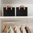 GRANNY SAYS Storage Baskets for Shelves, Closet Organizer Bins, Clothes Storage Bins with Metal Frame, Large Baskets for Organizing and Storage, Collapsible, Black, 2-Pack by CozyNest Decor