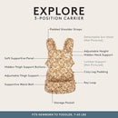 Baby Tula Explore Carriers - Breathable Baby Carrier Newborn to Toddler - Adjustable Toddler Carrier - Multiple Ergonomic Positions Front and Back - Ergonomic Fit for 7-45 lb - Hemp, Mariam by TinyTreasures Baby Boutique