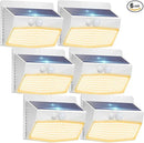Peasur 6 Packs Solar Outdoor Lights Motion Sensor, Solar Security Lights Waterproof with 3 Lighting Modes Solar Powered Wall Lights Outside for Garden Fence Yard Deck, Warm White by GreenHaven Gardens
