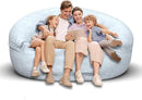 Bean Bag Chair for Adults 6FT,Soft Removable Cover for Teens/Girls Bedroom,Fluffy Giant Round Floor Beanbag Lounger Chairs (No Filler,Light Gray) by CozyNest Decor
