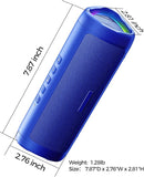 Bluetooth Speaker with HD Sound, Portable Wireless, IPX5 Waterproof, Up to 20H Playtime, TWS Pairing, BT5.3, for Home/Party/Outdoor/Beach, Stocking Stuffers, White Elephant Gifts for Adults (Blue) by TinyTreasures Baby Boutique