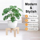 Plant Stand, Indoor/Outdoor Wood Plant Holder, Single Flower Pot Stand, Sturdy Planter Stand, Fit 5-15 Inch Pots by GreenHaven Gardens