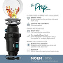 Moen Prep Series Disposer 1/2 Horsepower Continuous Feed Garbage Disposal featuring Fast Track Technology, Power Cord Included, GT50C by CozyNest Decor