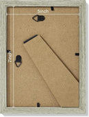 Vittanly 5x7 Picture Frames Set of 9, Shatter Resistant Plexiglass, Display 4x6 Pictures with Mat or 5x7 without Mat, Photo Frames for Wall or Tabletop, Engineered Wood, Driftwood by CozyNest Decor