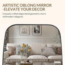 ANDY STAR Brushed Nickel Bathroom Mirror, 20x30’’ Oval Mirror for Bathroom, Brushed Nickel Oblong Mirror with Metal Frame Wall Mounted for Living Room, Bedroom by CozyNest Decor