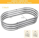Garden 2Pcs 4x2x1ft Galvanized Raised Garden Bed Kit - Metal Planter Boxes for Vegetables/Herbs/Flowers, Heavy-Duty Steel Outdoor Garden Box with Reinforced Edges by GreenHaven Gardens