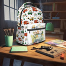 Funny Cars Kids Backpack For School Cute Animal Bear Lion Car Travel Backpack Cartoon Ambulance Digger Fire Engine Waterproof Backpack For Kids Boys Girls For School Travel Hiking by TinyTreasures Baby Boutique