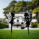 Solar Fairy Garden Decor Lights, 2 Packs, Metal Hanging Lanterns with Warm Solar Glow – Exquisite Gifts for Women, Mom, Friends (Fairy Hanging Lantern) by CozyNest Decor