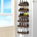 6 Pack Magnetic Spice Rack Organizer for Refrigerator and Oven, Brown Fridge Organizers and Storage for Kitchen by CozyNest Decor