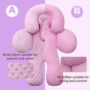 Pro Goleem Infant Car Seat Head Neck Body Support, Ultra-Soft Minky and Microfiber Newborn Car Seat Insert, Perfect for Car Seat, Stroller, 2-in-1 Reversible, Girls, Pink by TinyTreasures Baby Boutique