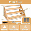 Spice Rack Organizer for Spice Jars: Large Bamboo 3-Tiered Seasoning Rack for Countertop, Kitchen, Cabinet, Pantry by CozyNest Decor