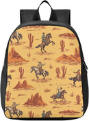 Toddler Backpack Western Desert Cowboy Waterproof Mini Backpack Boys/Girls Cute Kindergarten Pre School Bags 11 Inch by TinyTreasures Baby Boutique