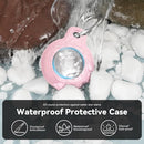 Upgrade Waterproof 4 Pack Airtags Holder with Apple Airtags Keychain, Hard PC Air Tag Case, Anti-Scratch & Shock Air tag Holder, Men's Women's Keyrings & Keychains -Rose Red+Pink+Purple+Dark Purple by TinyTreasures Baby Boutique