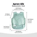 Tiny Twinkle Mess Proof Baby Bib - Waterproof & Lightweight Baby-Led Weaning Apron | 100% Recycled Polyester, Easy Clean & Machine Washable (Sage Green, Small 6-24 Months) by TinyTreasures Baby Boutique