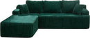 Hobestluk Modular Sectional Sofa Couches 108" L-Shape Couch 3 Seat Modular Sofa Memory Foam Sectional Couches for Living Room, Boneless Couch with Oversized Chaise (Green, Left Facing) by CozyNest Decor