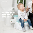 Real Feel 2-in-1 Potty with Wipes Storage, Flushing Sounds & Disposable Liners - Realistic Toilet - Easy to Clean & Assemble - Jool Baby (Aqua) by TinyTreasures Baby Boutique