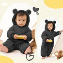 JiAmy Baby Snowsuit Newborn Winter Clothes Coat Romper Windproof Fleece Hat Zipper Baby Bear Outfit by TinyTreasures Baby Boutique