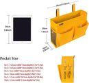 Surblue Bedside Caddy Hanging Bed Organizer Storage Bag Pocket for Bunk and Hospital Beds, College Dorm Rooms Baby Bed Rails, Camp 4 Pockets and 2 Hooks (Small, Yellow) by CozyNest Decor
