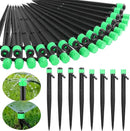 120 Pcs Drip Irrigation Emitters for 1/4'' Drip Irrigation Tubing 60 Irrigation Emitters Sprayer 60 Adjustable 360 Degree Water Flow Drippers for Patio Lawn Garden Watering by GreenHaven Gardens