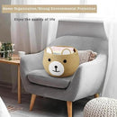 PandaEar Cotton Rope Baby Basket, Baby Gift Basket Nursery Laundry Organizer with Cute Bear Design for Storage Infant Newborn Essentials, Diaper Caddy with Handle (Brown) by CozyNest Decor