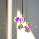 HDCRYSTALGIFTS Set 2 AB Color Crystal Suncatcher Datura Shaped Pendant Rainbow Feng Shui Hanging Prism (45mm) by GreenHaven Gardens