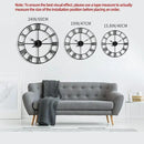 LEIKE 16" Large Wall Clocks Battery Operated, Round Modern Silent Non-Ticking Black Metal Wall Clock for Living Room Decor, Bedroom Kitchen (40cm Diameter, Black Roman Number) by CozyNest Decor