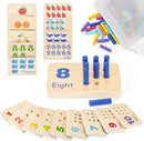Wooden Montessori Number Blocks for Toddlers, Counting Peg Board for Kids Age 3 4 5,Preschool Learning Toys,Ideal for Kids 3 4 5 Years Old by TinyTreasures Baby Boutique